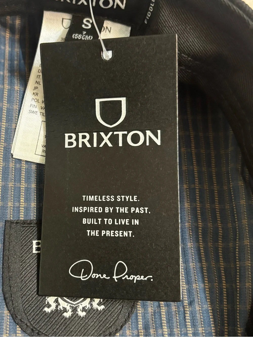 Brixton Fiddler Fisherman Cap, Black, NWT, Size S